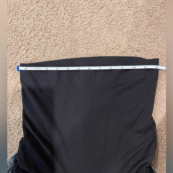 Maternity BELLA BAND Tube denim stretchable Mini Dress - Picture 4 of 10